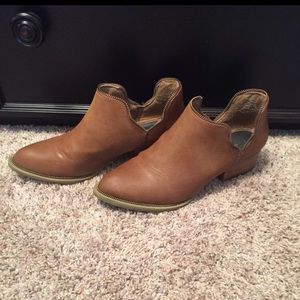 Brown Cutout Booties